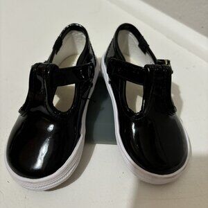 Keds Champion Toe Cap T-Strap - Little Kid 4 - Black Patent